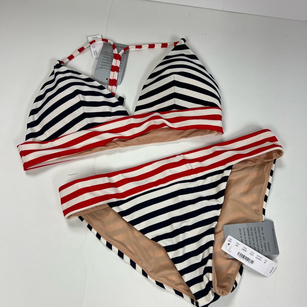 J Crew Striped Two Pieced Swimsuit set from Nordstrom. Brand new with tags